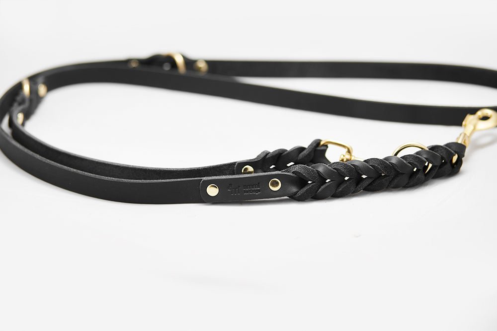 Fettlederleine 3 - fach verstellbar - ammi® for Dogs